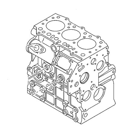 Bloco de cilindro 5863014740 5863019180 para escavadeira Hitachi EX20U-3 EX20UR-3 ZX25
