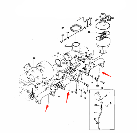 Buy Exhaust Manifold ASSY 6127-11-5112  6127-11-5321 6127-11-5132 for Komatsu Bulldozer D150A-1 D155A-1 D155A-2 D155S-1 D155W-1 D355A-3 EG300-1 EG300-2 Engine S6D155-4 from YEARNPARTS store