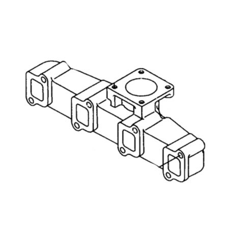 Colector de escape K9006084 para Doosan DX55 DX60R E60 E80 SOLAR 75-V