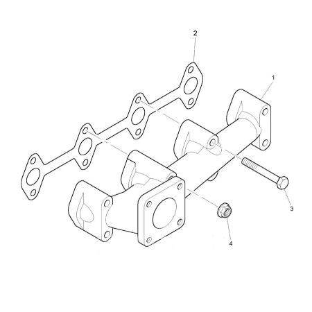 Exhaust Manifold U5MK0605 for Perkins Engine 1004-40T 1004-40TW