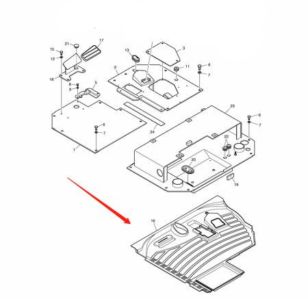 Floor Mat 161-00511 for Doosan Daewoo Excavator B55W-1 SOLAR 55W-V PLUS