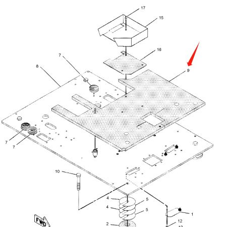 Floor Mat 169-8252 for Caterpillar CAT 307B Excavator