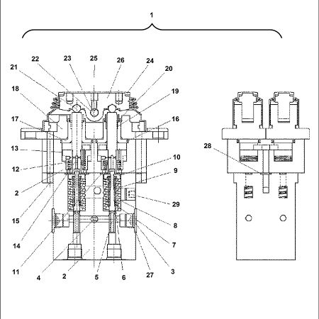 Foot Penda Valve 7008191 7365242 for Bobcat Excavator E60