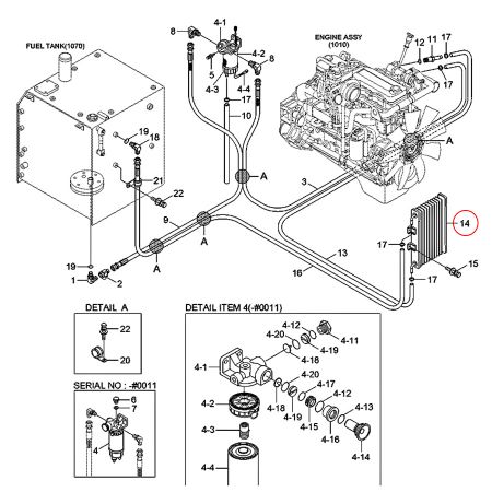 Fuel Oil Cooler 11QB-41041 for Hyundai R380LC-9A R430LC-9A R480LC-9 R480LC-9A R480LC-9MH R520LC-9 R520LC-9A Excavator