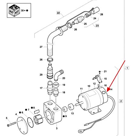 Fuel Transffer Pump 21ML-60060 for Case CX60C Excavator
