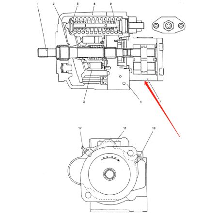 Pompe à engrenages PX10V00014F1 pour pelle Case CX36B CX31B