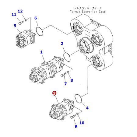 Hydraulic Gear Pump 705-52-31180 for Komatsu Dump Truck HM300TN-1 HM300-1 HM300-1L