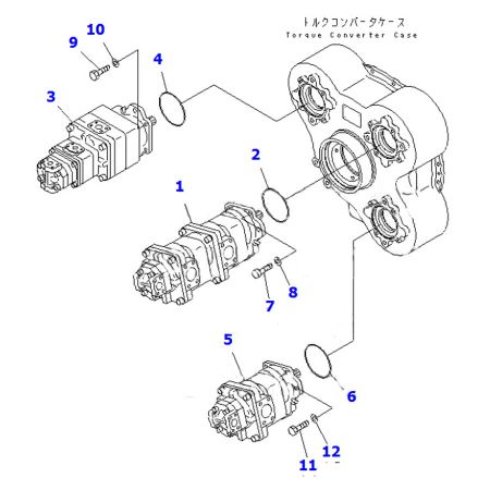 Hydraulic Gear Pump 705-56-33040 for Komatsu Dump Truck HM400-1