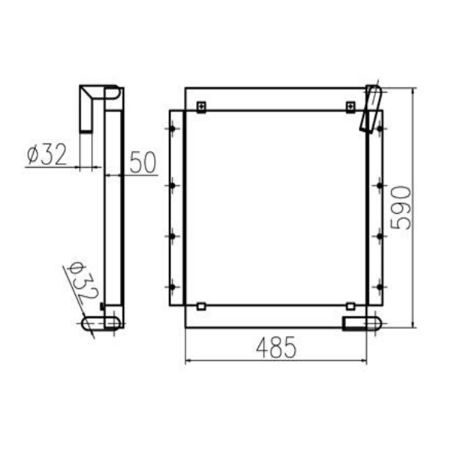 hydraulic-oil-cooler-117-4530-1174530-for-caterpillar-excavator-cat-307-engine-3054