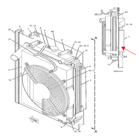 hydraulic-oil-cooler-225-9636-2259636-for-caterpillar-excavator-cat-304cr