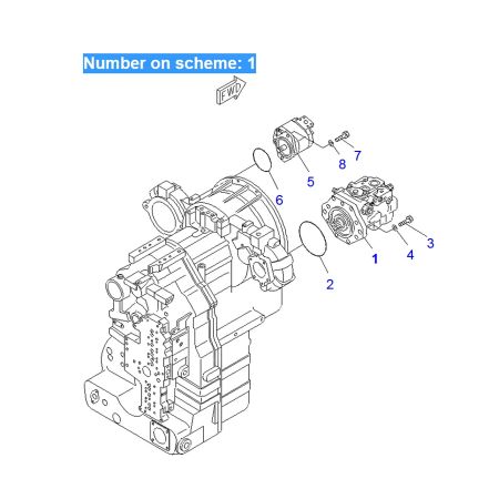 Hydraulic Pump ASS'Y 708-1W-00620 for Komatsu Grader GD555-3 GD655-3 GD675-3E0