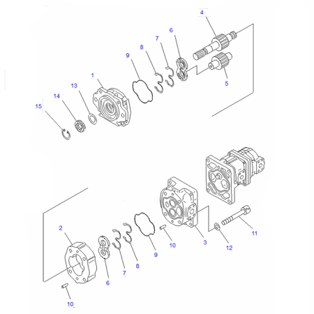 Hydraulic Gear Pump 705-56-33050 for Komatsu Dump Truck HM350-1 HM350-1L