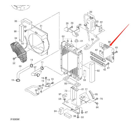 Refroidisseur d'huile hydraulique 4440026 pour pelle Hitachi EX20U-3 EX20UR-3 ZX20U ZX20UR