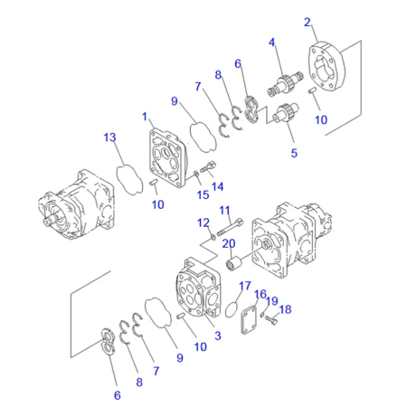 Hydraulic Pump 705-14-32240 for Komatsu Wheel Loader WA420-3CS