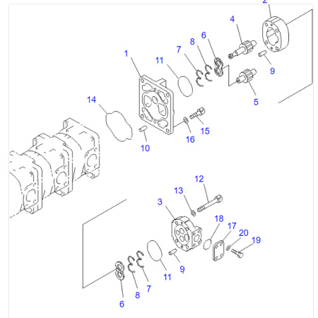 Hydraulic Pump 705-33-28540 7053328540 for Komatsu Wheel Loader WA380-3 WA380-3-X WA380-3MC