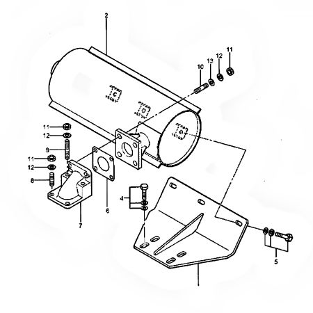 Глушитель глушителя XJAF-01591 для экскаватора Hyundai R15-7 R16-7 R22-7