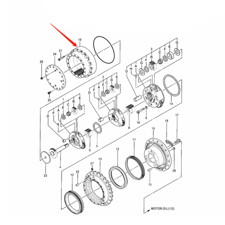 Buy Planetary Carrier Ring 0411630 for John Deere Excavator 590D from WWW.SOONPARTS.COM online store