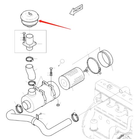 Precleaner 2204-9001 for Doosan Daewoo SOLAR 50W-III SOLAR 55 SOLAR 70-III Excavator