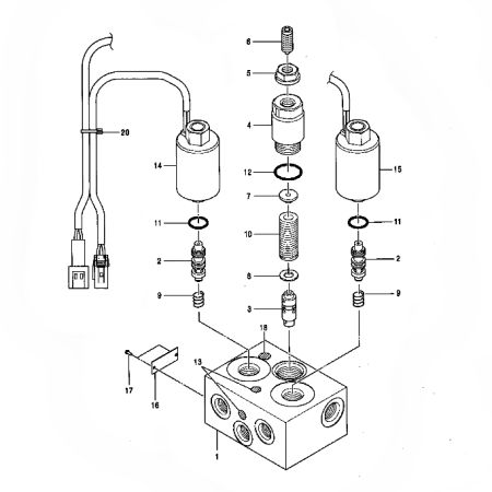 Solenoid Valve 4415398 0768100 for Hitachi ZX16 ZX18 ZX25 ZX27U ZX30 ZX30U ZX30UR ZX35 ZX35U Excavator