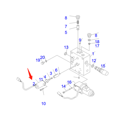 Solenoid Valve UC1100676511 for Komatsu Dump Trucks HM250-2 HD325-7 HD405-7 HD465-7R HD785-7 HM300-2 HM350-2 HM400-2