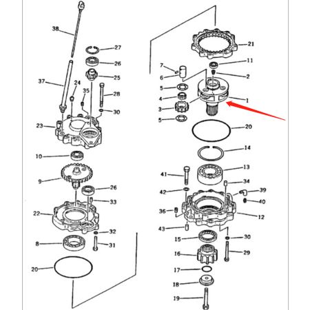 Soporte oscilante 6639687 para excavadora Bobcat 130