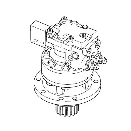Assy de moteur pivotant PH15V00007F1 pour pelle Kobelco SK45SR-2 SD40SR SK40SR