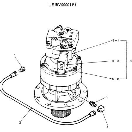 Поворотный двигатель в сборе YR15V00004F1 для экскаватора Kobelco SK60-5