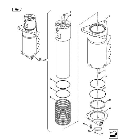 Conjunto de junta giratoria KAA10980 para excavadora Case CX80C CX75C SR