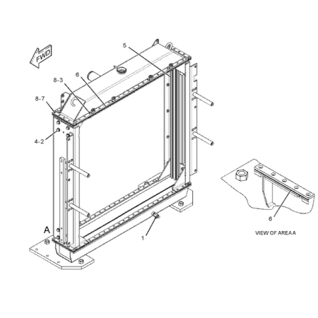 water-radiator-core-ass-y-149-7703-1497703-for-caterpillar-excavator-cat-345b-w345b