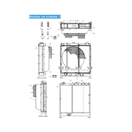 water-tank-radiator-ass-y-ym05p00019s001-for-kobelco-excavator-ed195-8-sk170-8-sk170-9