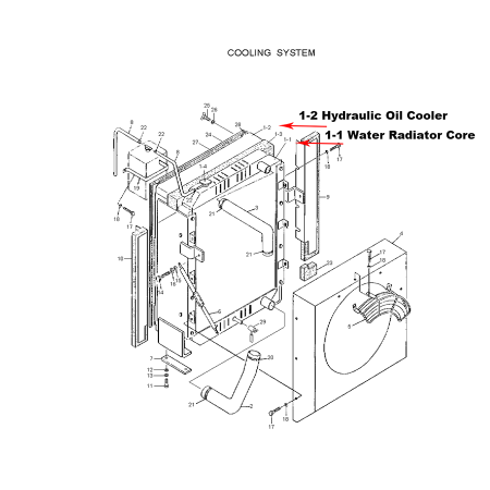 water-tank-radiator-core-11e3-4002-11e34002-for-hyundai-excavator-r120lc-r120w-r130w