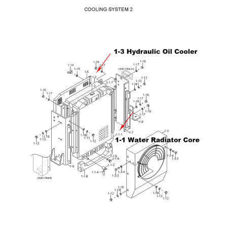 water-tank-radiator-core-11ek-42330-11ek42330-for-hyundai-excavator-r170w-3-r180lc-3-r200nlc-3