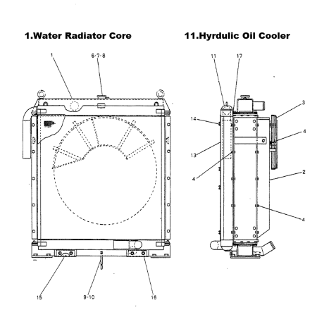 water-tank-radiator-core-2452u400s1-for-kobelco-excavator-md450blc-k916-2-k916lc-2-sk16-n2-sk16lc-n2-sk400-2-sk400lc-2