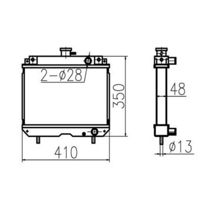 Water Tank Radiator Core ASS'Y 198162-00601 19816200601 for Yanmar KE30 KE40 KE50