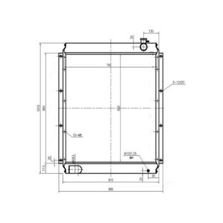 Water Tank Radiator Core ASS'Y 4345593 for Hitachi EX300-3 EX310-3C EX310H-3C