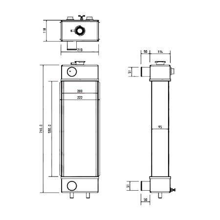 Water Radiator Core ASS'Y 22M-03-31330 22M0331330 for Komatsu Excavator PC45MR-3 PC55MR-3