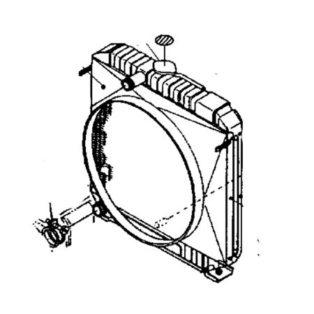 Radiador de tanque de água 15471-72110 para Kubota R400(B)