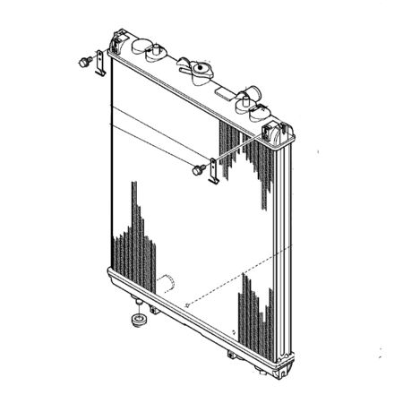 Radiateur de réservoir d'eau 3B291-17100 pour Kubota M5-091HDCC12 M5-111HDCC12 M5N-091HD12 M5N-111HD12