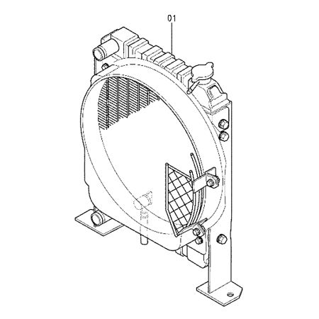 Radiateur de réservoir d'eau 4339876 pour pelle Hitachi EX12-2 EX15-2