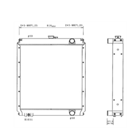 Water Tank Radiator Core ASS'Y 22B-03-11111 22B0311111 for Komatsu Excavator PC128UU-2 PC128US-2 PC158US-2 PC138US-2