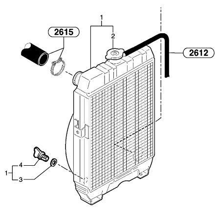 Radiateur de réservoir d'eau PJ7418486 pour pelle Volvo EC13 EC15 EC15B EC20 EC20B