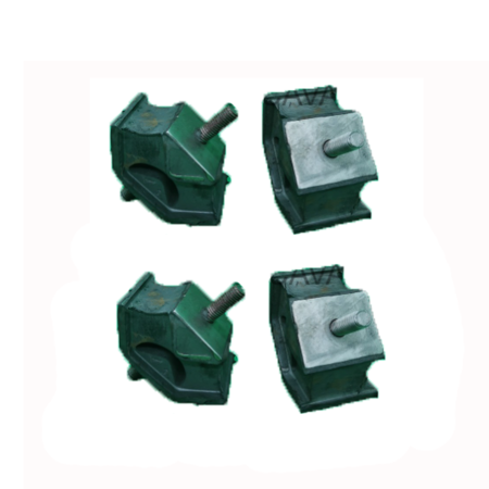 4 PCS Engine Mounting Rubber Cushion 6638529 6658132 for Bobcat Excavator 116