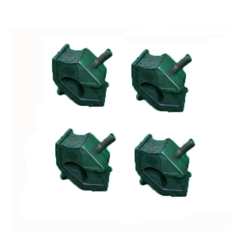 4 PCS Engine Mounting Rubber Cushion 6638529 for Bobcat Excavator 100