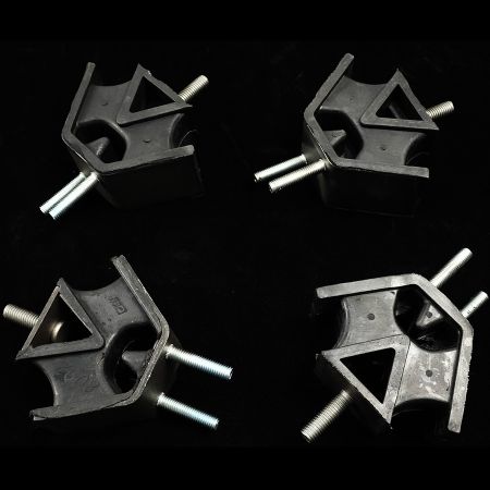4 pcs Engine Rubber Mounting 4340327 for Hitachi EX22-2 EX25-2 EX30-2 EX35-2 Excavator