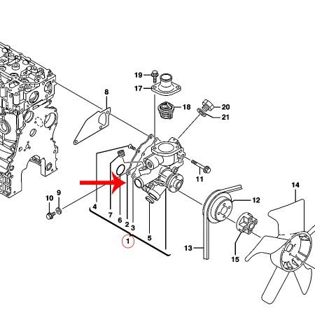 Bomba de água VOE11713443 para escavadeira Volvo EC15C EC17C EC18C EC20C ECR28