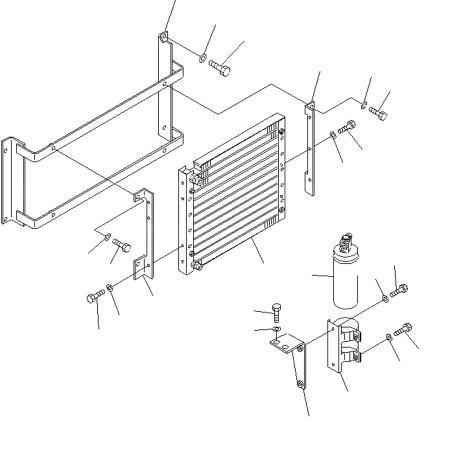 A/C Condenser 21W-978-3180 21W9783180 for Komatsu Excavator PC75UD-3 PC75US-3 PC75UU-3 PC78US-5