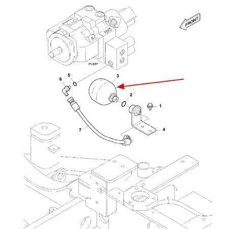 Accumulator 7004876 for Bobcat Excavator E60 E62 E63 E80 E85