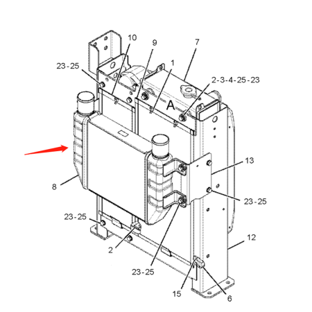 aftercooler-intercooler-298-2462-2982462-for-caterpillar-excavator-cat-307d-308d