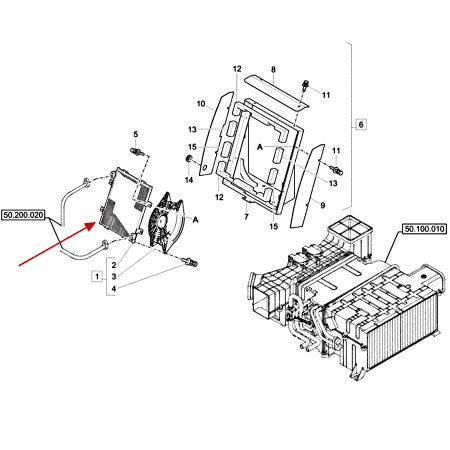 Air Conditioning Condenser XKAN-00042 for Case CX57C Excavator