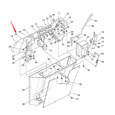 Console (R) Harness Wiring Harness 4655103 for Hitachi Excavator EX1900-6 EX2500-6 EX2600-6BH EX2600-6LD EX3600-6